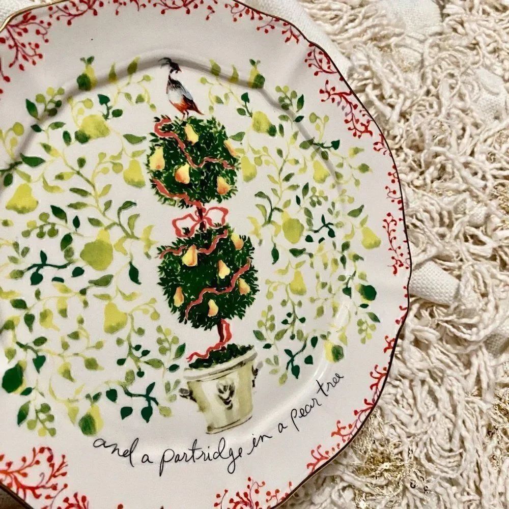 ANTHROPOLOGIE 12 Days Partridge Pear Tree Plate - Picture 6 of 10